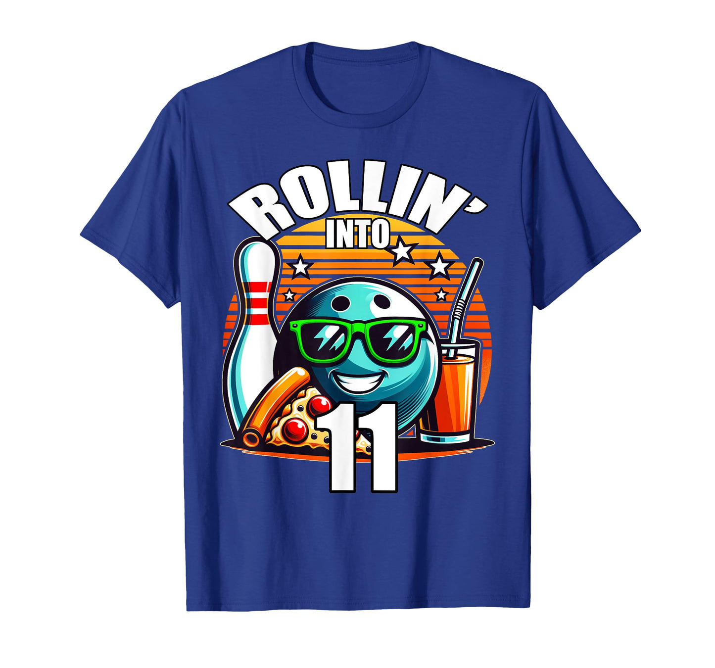Rollin into 11 Bowling Birthday Party 11th Birthday Kids T-Shirt