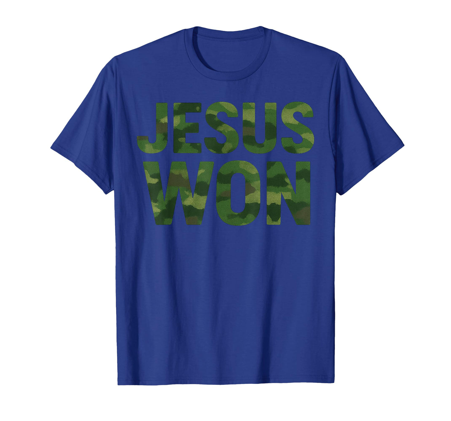 Vintage Christian Faith Quote Jesus Won Camo T-Shirt
