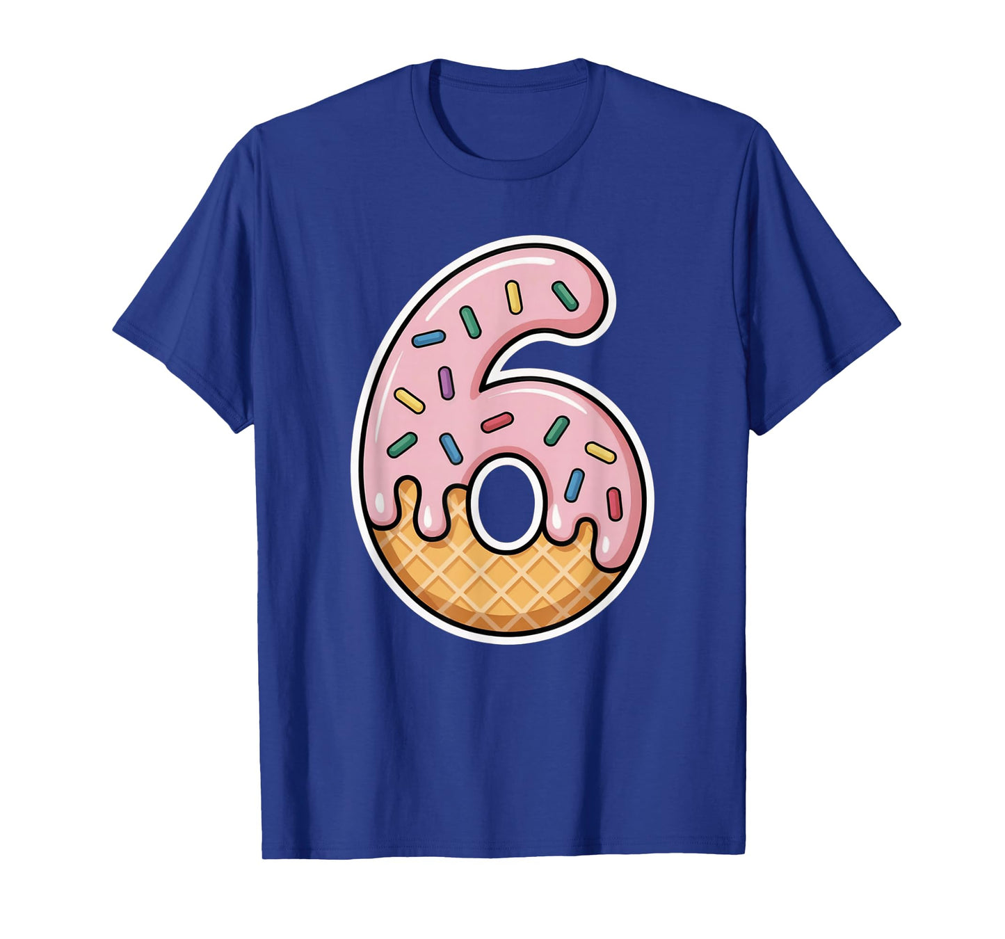 Number 6 Ice Cream Drip Six Seven 67 Meme 6th Birthday Boy T-Shirt