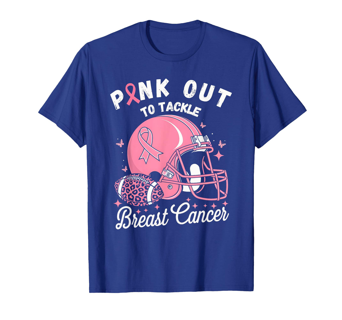 Pink Out Tackle Breast Cancer Awareness American Football T-Shirt