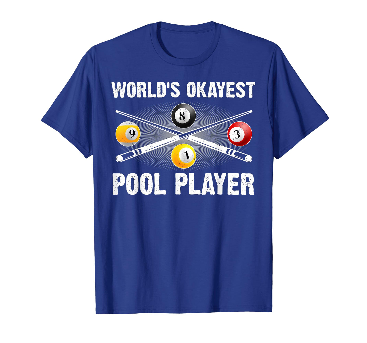 Cool Pool Player Art for Men Women Pool Game Billiard Lover T-Shirt