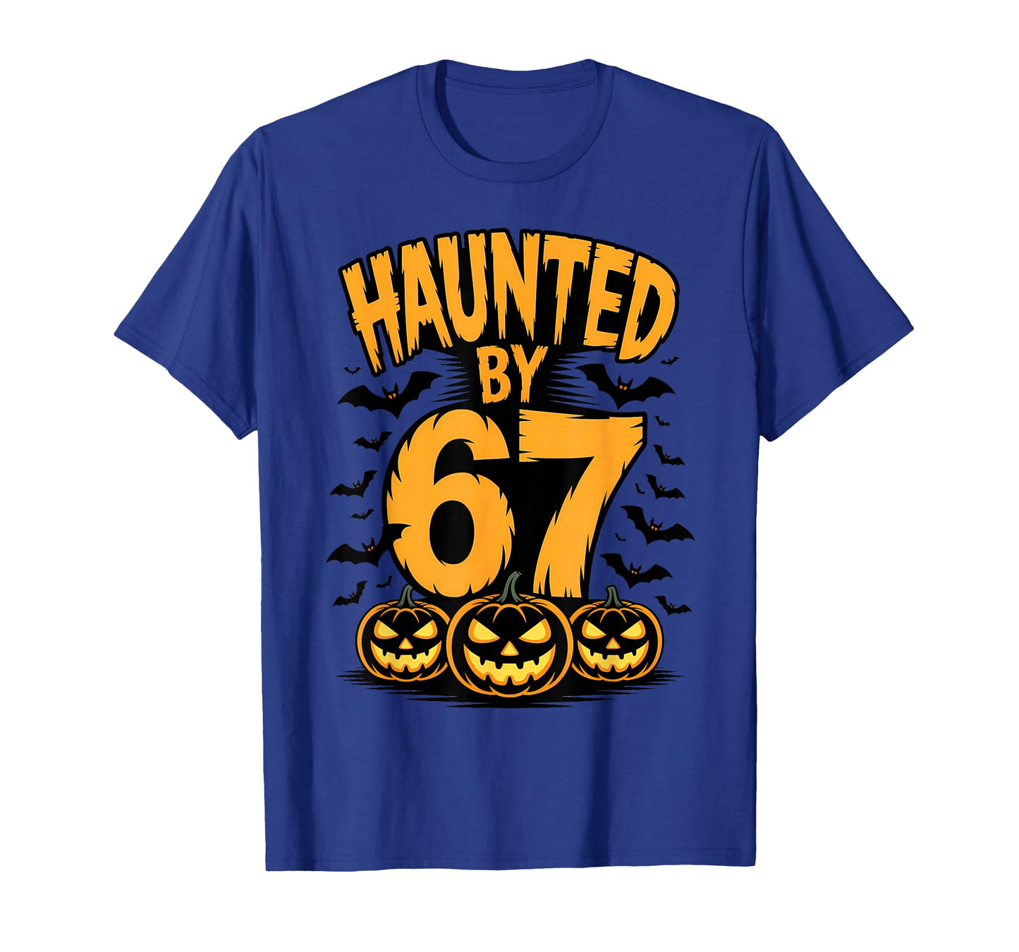 Spooky Haunted by 67 Meme Number Design T-Shirt
