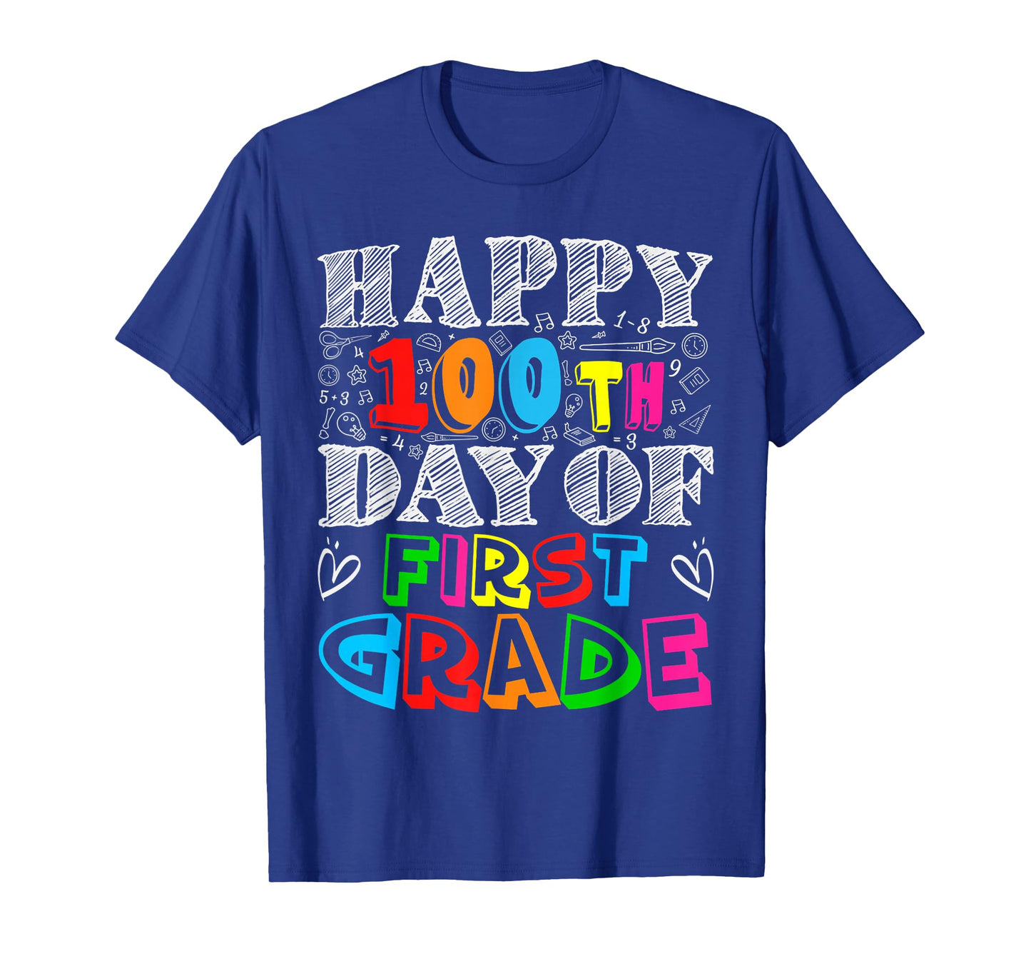 Happy 100th Day of 1st Grade Shirt Kids 100 Days of School T-Shirt