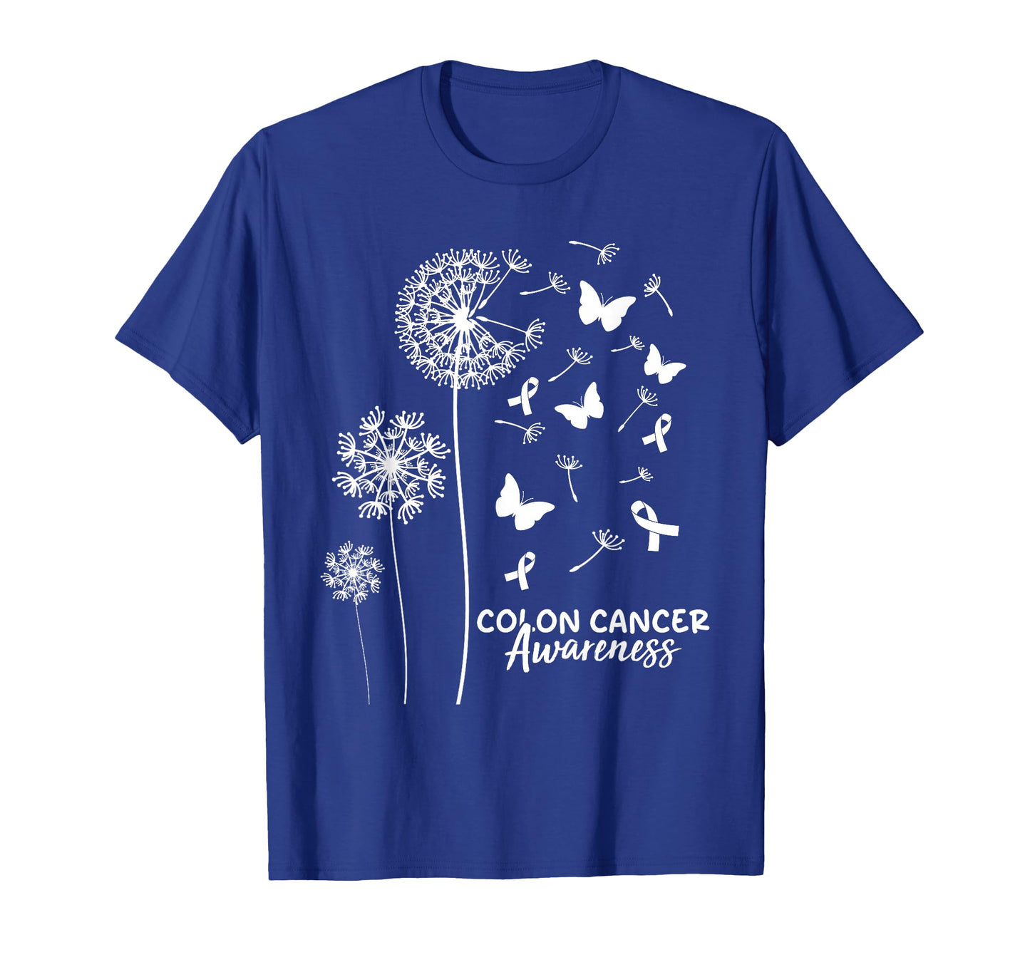 Colorectal Colon Cancer Awareness Colonoscopy Blue Ribbon T-Shirt