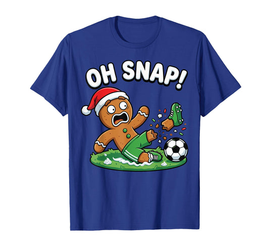Oh Snap Gingerbread Soccer Kick Funny T-Shirt
