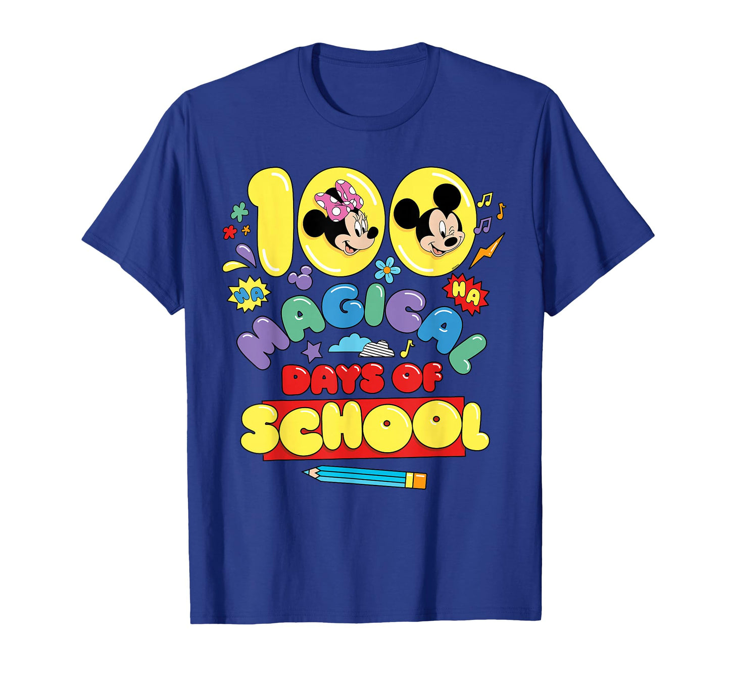 Disney Mickey & Minnie 100 Magical Days of School 100th Day T-Shirt