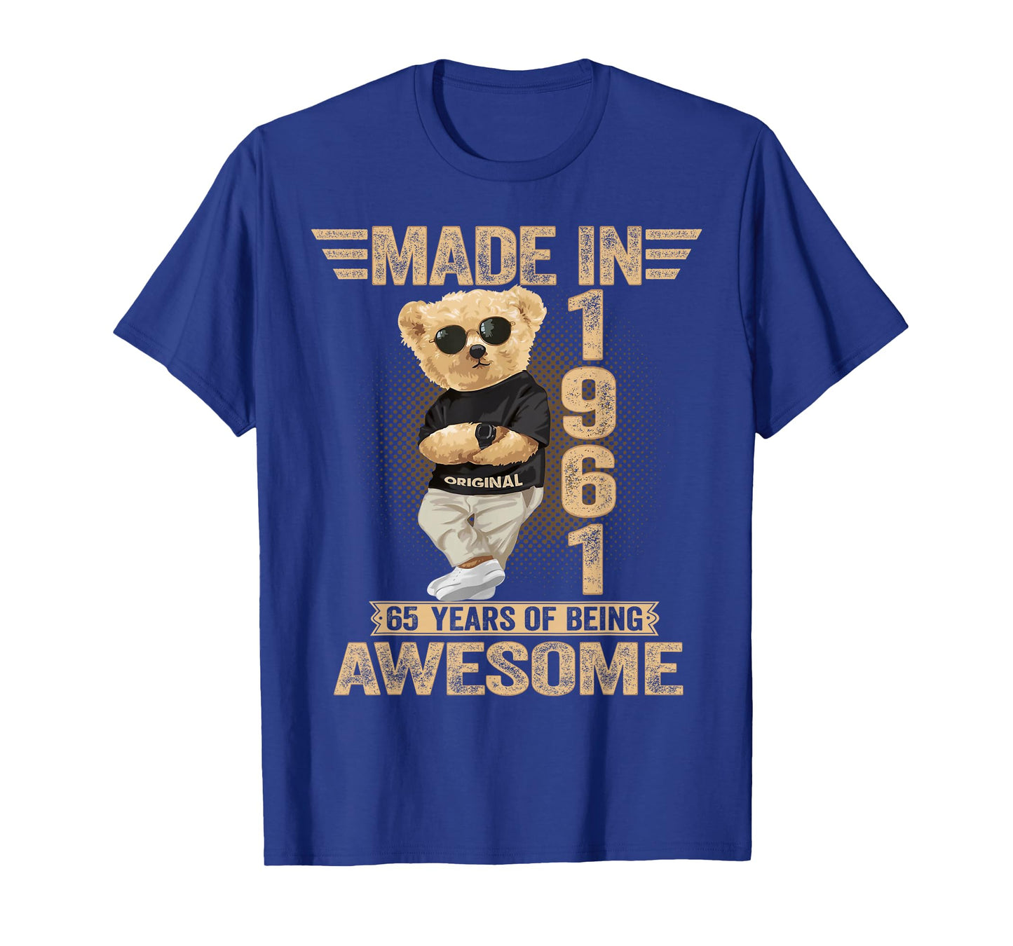 65 Year Old Made in 1961 Teddy Bear 65th Birthday Men Women T-Shirt