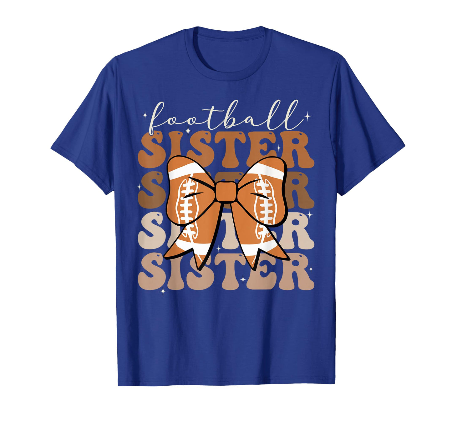 Football Sister Vintage Sport Lover Sister Mothers Da T-Shirt