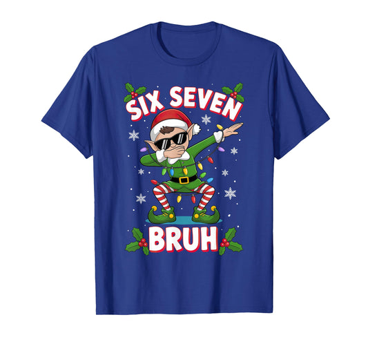 Dabbing Elf Six Seven Bruh Christmas 67 Meme Xmas T-Shirt