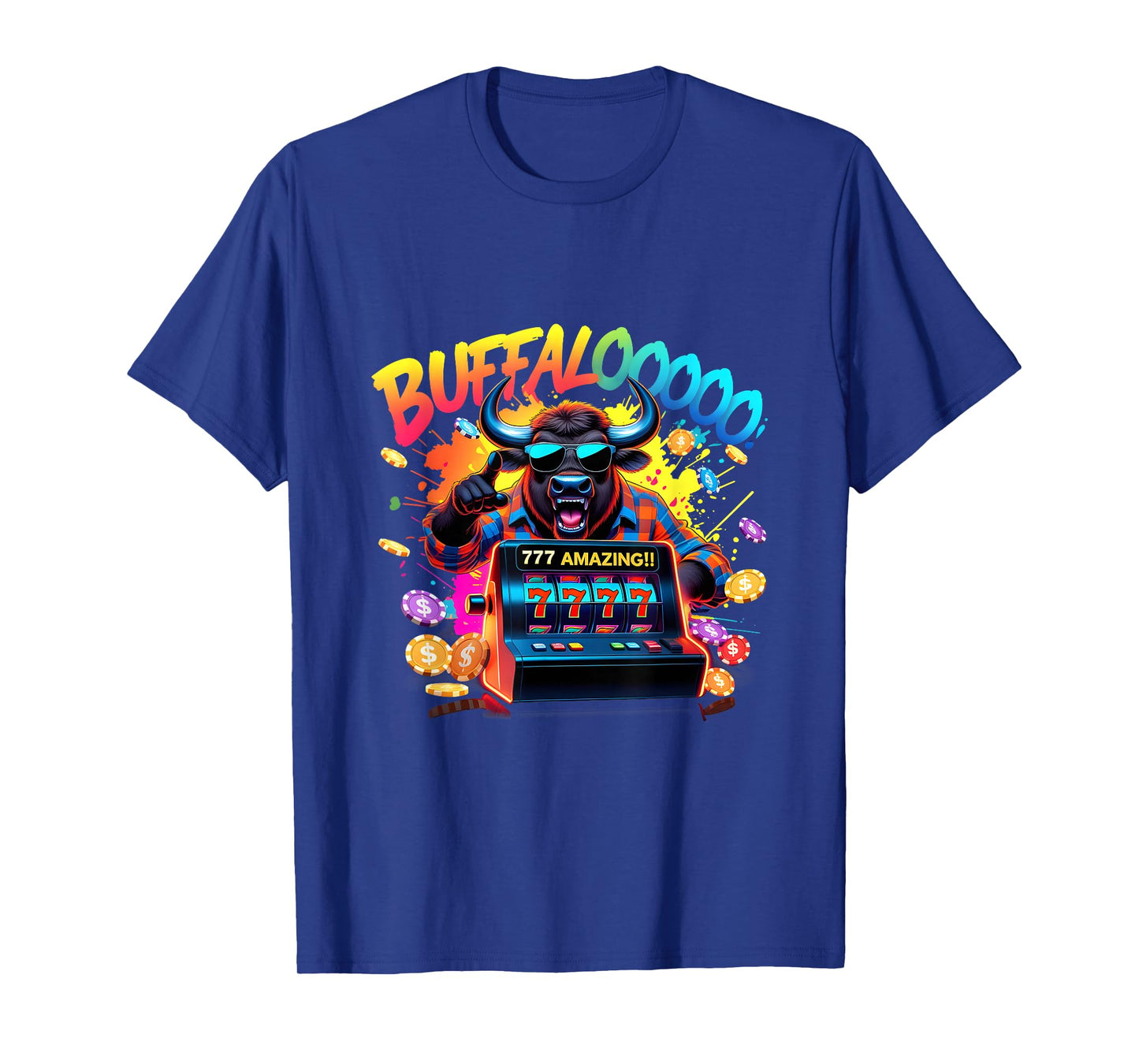 Lucky Buffalo Casino Slot Machine BUFFALOOOOO Gambling T-Shirt