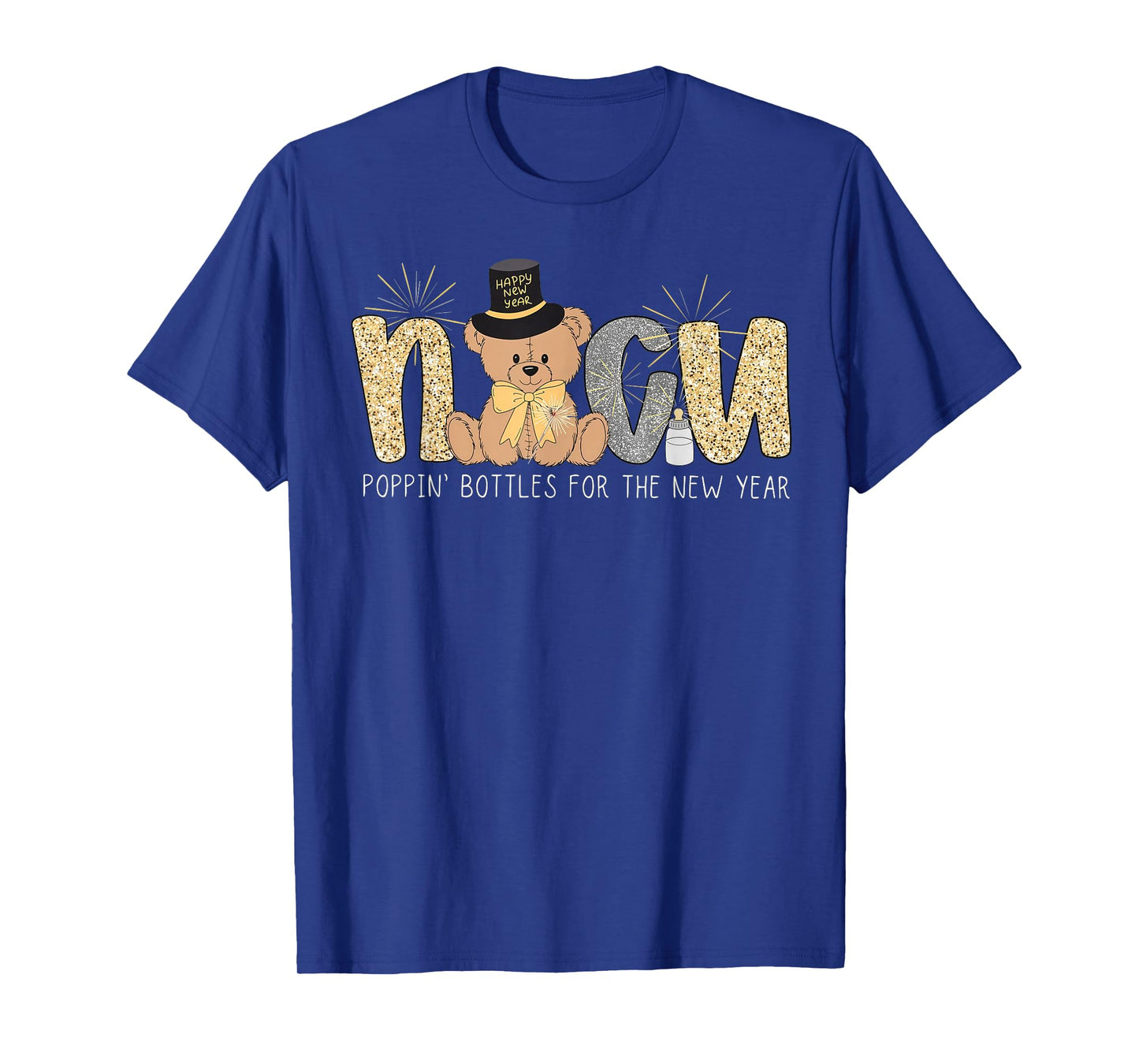 Cute New Year Teddy Bear NICU Nurse Mother Baby Unit T-Shirt