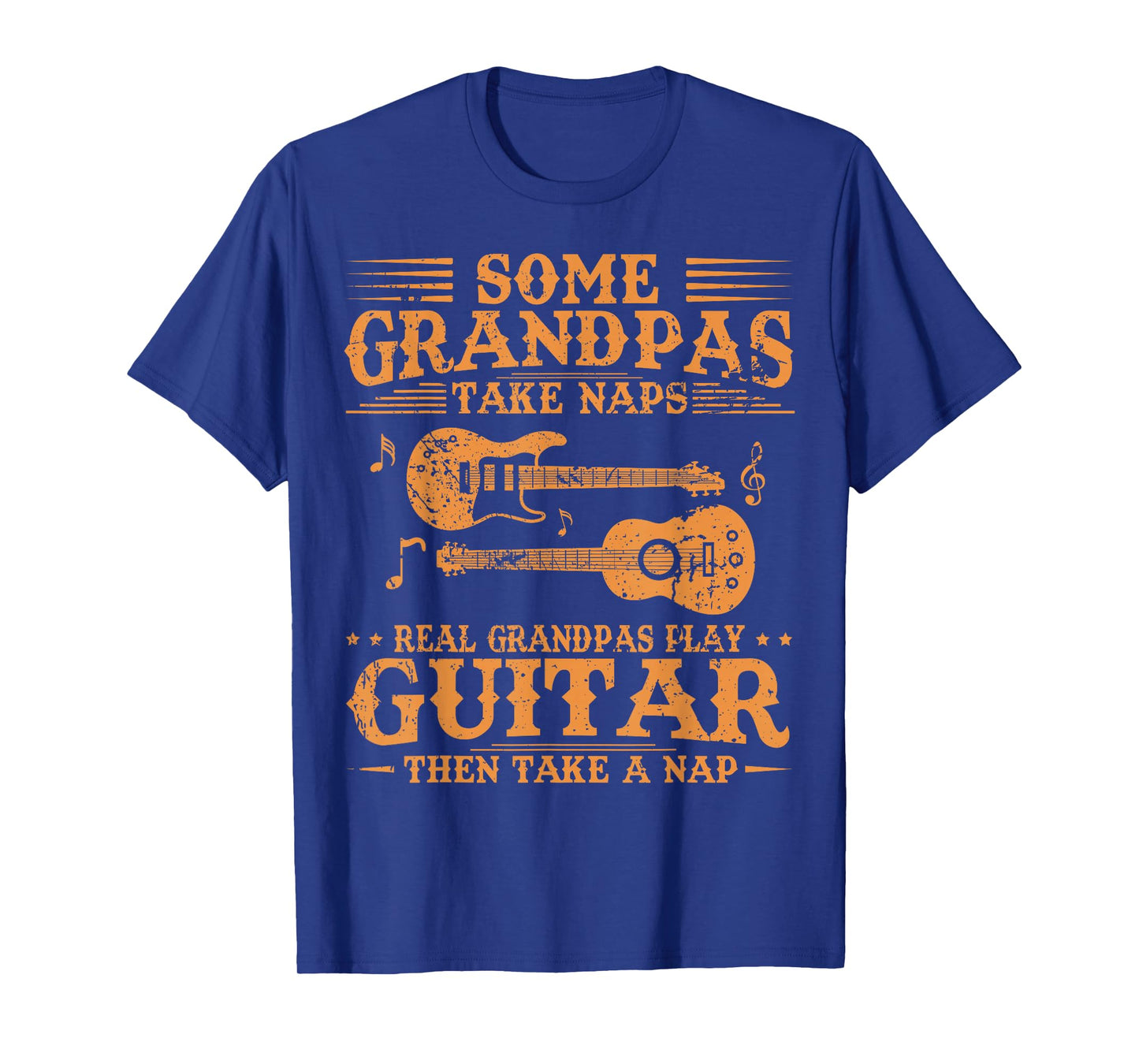 Real Grandpas Play Guitar Then Take Nap Funny Guitarist T-Shirt