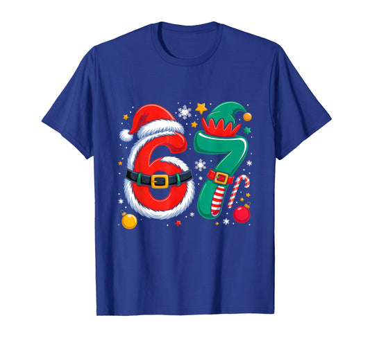 6 7 Christmas Six Seven Meme Pajamas Gen Alpha Slang T-Shirt