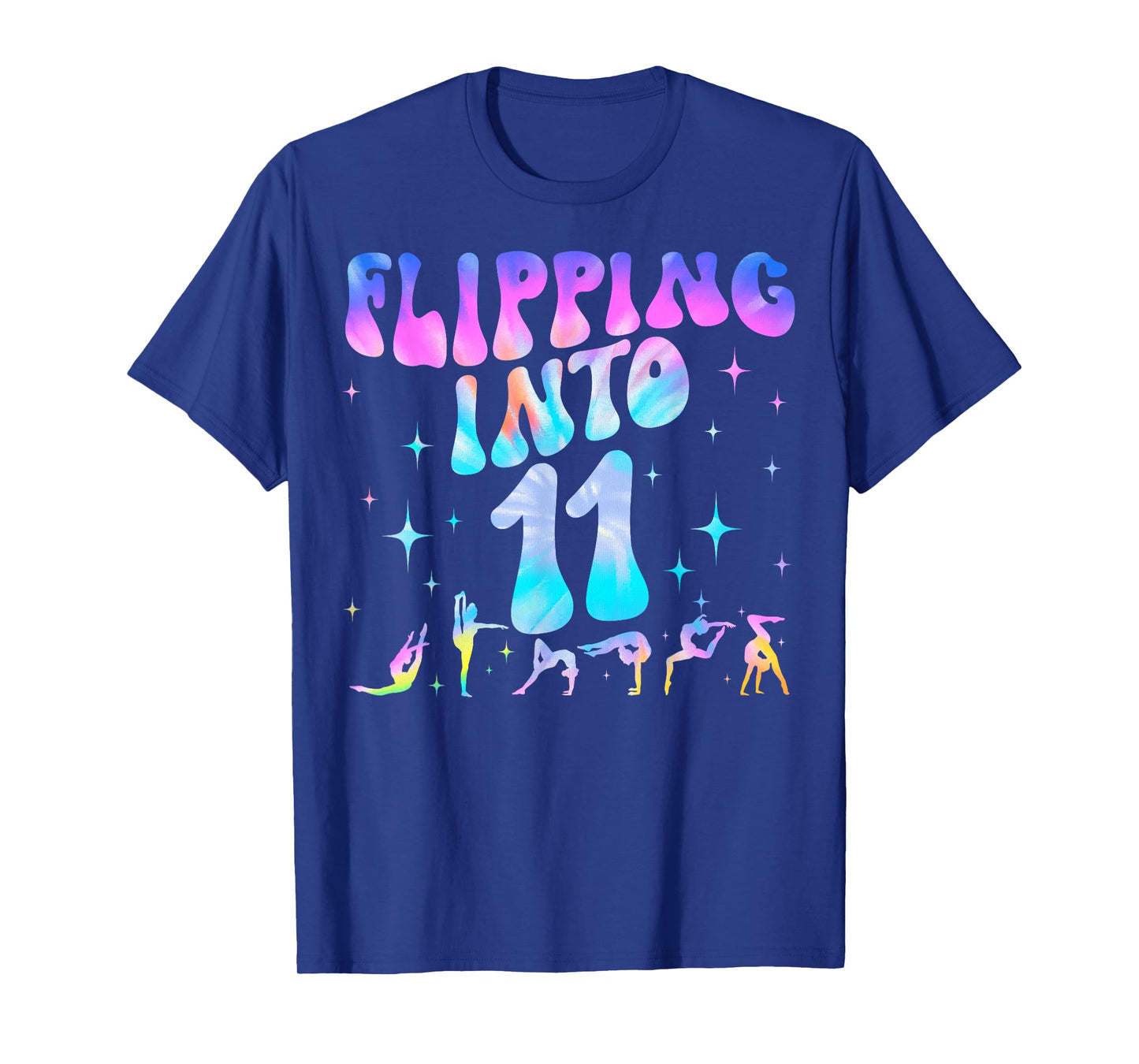 Flipping Into 11th Birthday Gymnastic 11 Year Old Girl Party T-Shirt