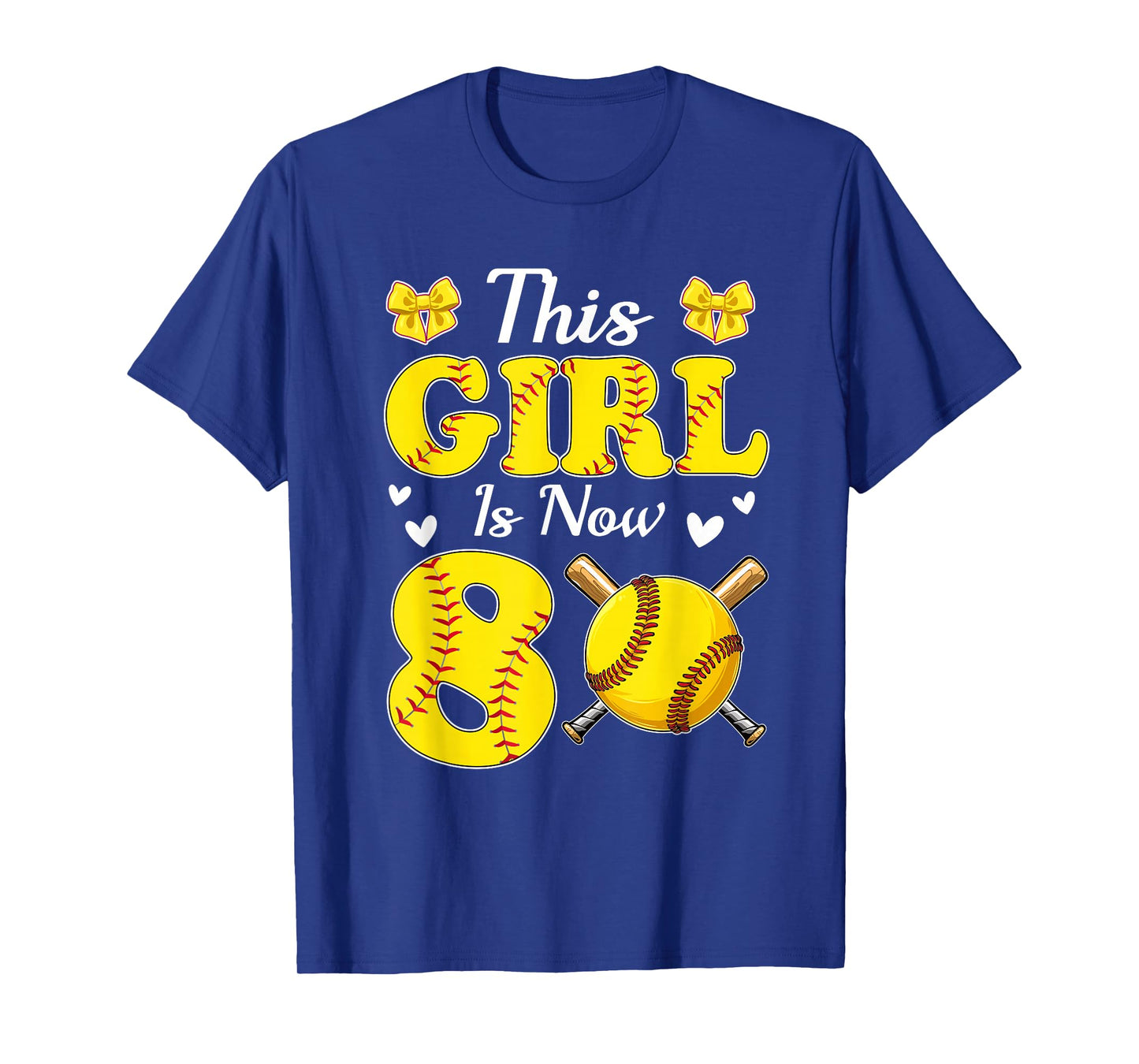 8th Birthday Softball This Baller is Now 8 Year Old T-Shirt