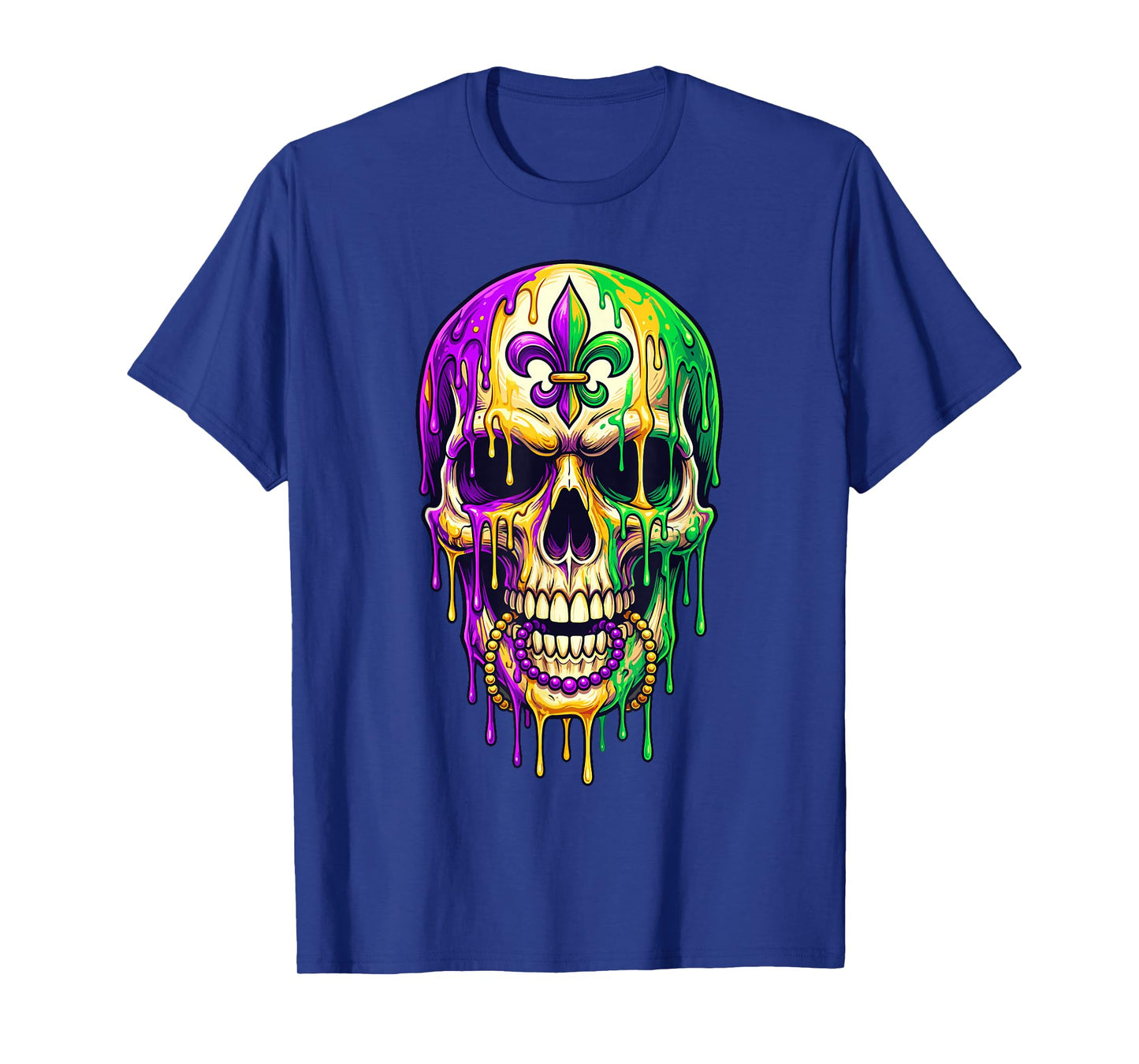 Mardi Gras Skull Fleur de Lis Voodoo New Orleans Doctor T-Shirt