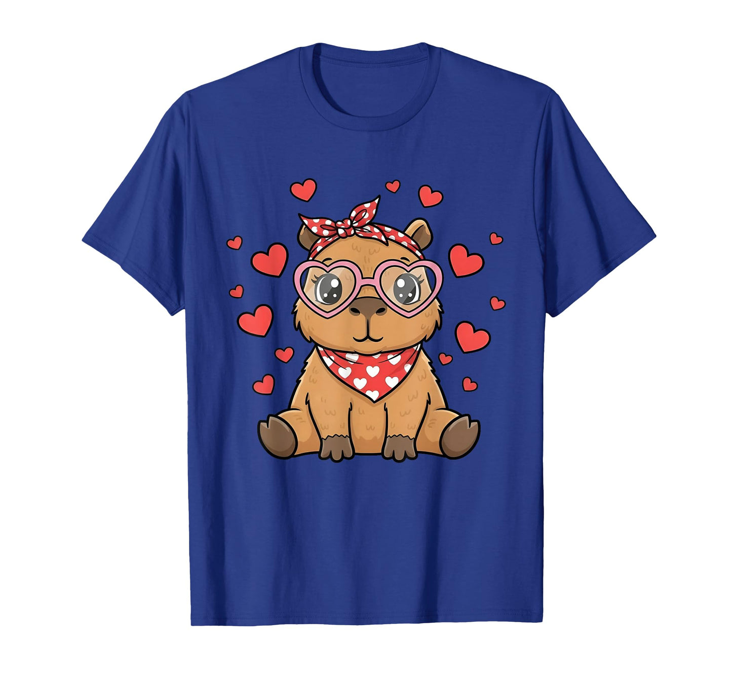 Capybara Valentines Day Girl Hearts Valentine Capybara Women T-Shirt