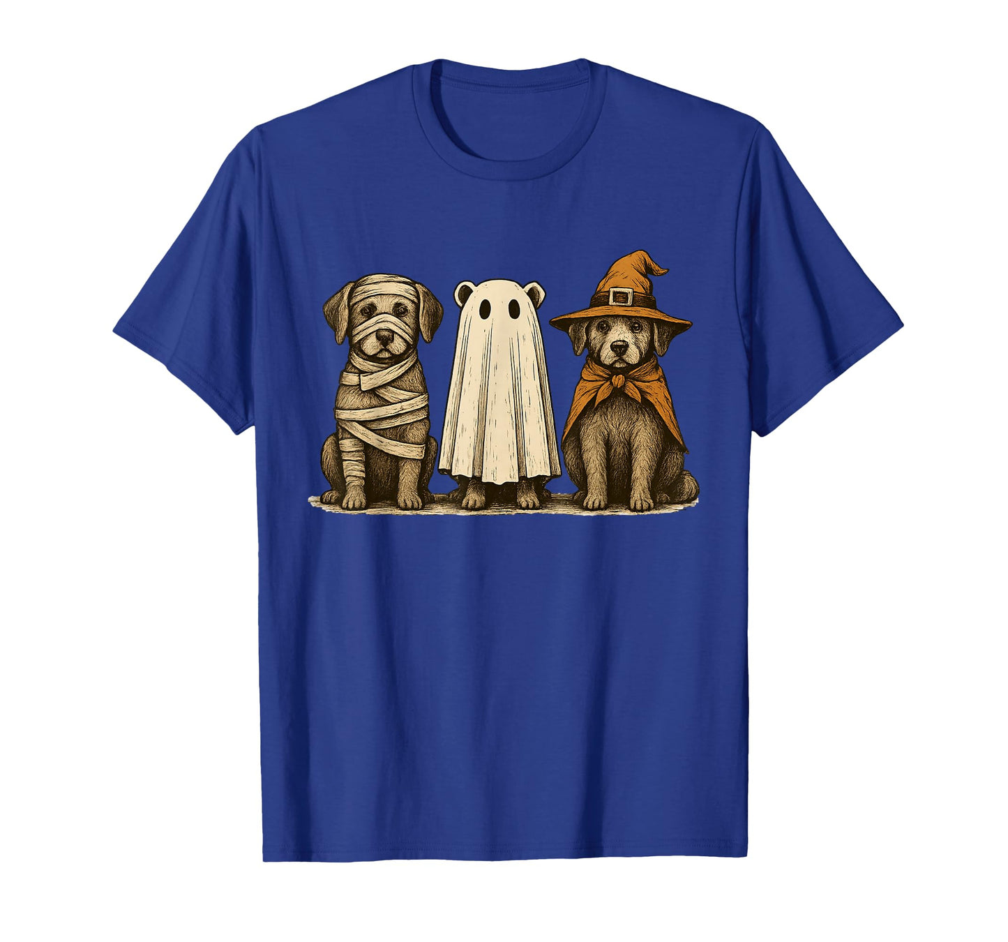Cute Halloween Dogs Ghost Witch Mummy Funny Costume T-Shirt
