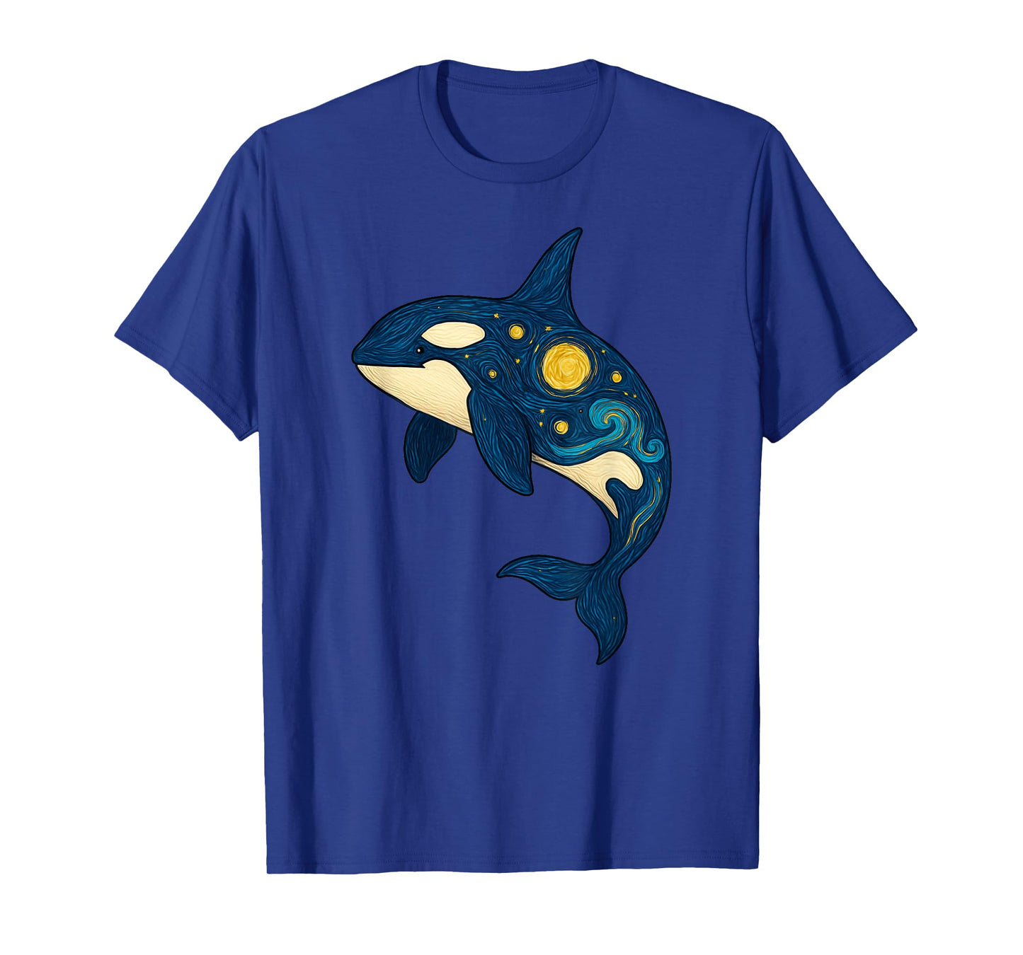 Orca Whale Starry Night Animal Lover Painting Boys Girls Kid T-Shirt