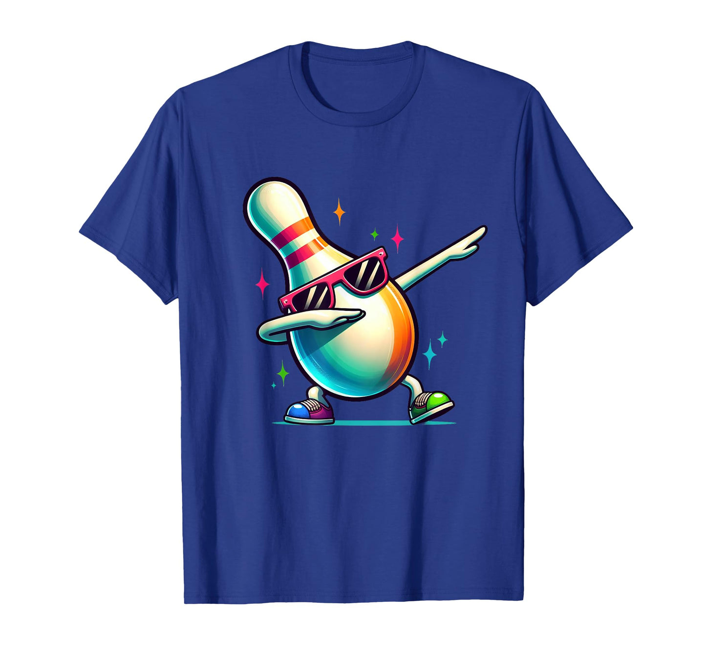 Bowling Pin Dabbing Sunglasses Bowler Player Kids Boys Men T-Shirt