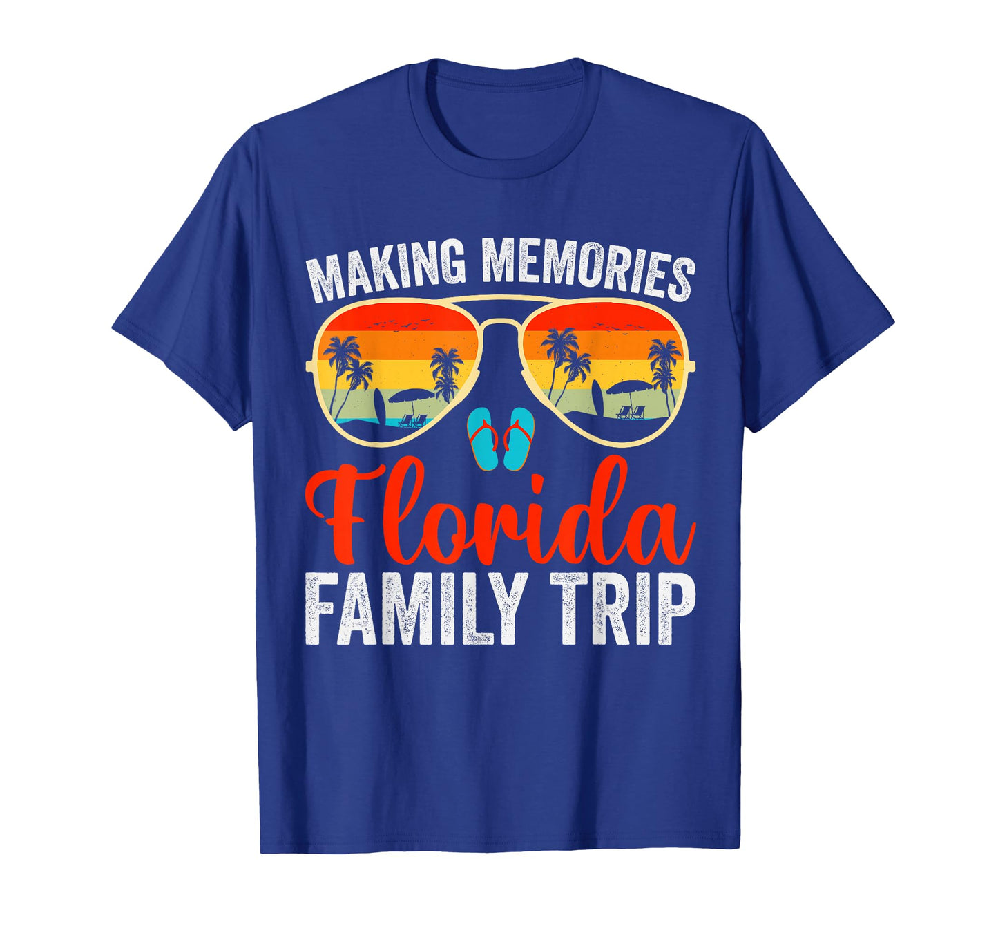 Florida Family Vacation Sunset Palm Trees FL Trip Souvenir T-Shirt