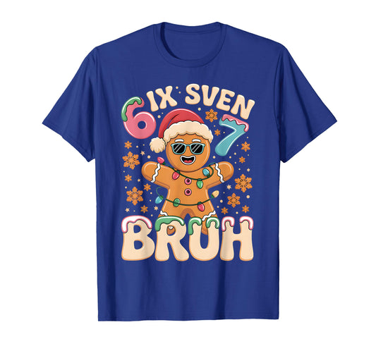Bruh 67 Christmas Six Seven Gingerbreadman Boys 67 Christmas T-Shirt