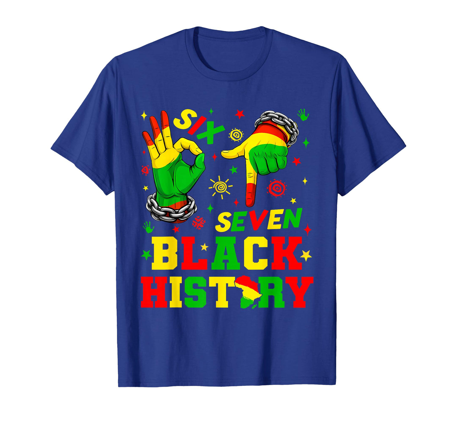Black History Month Six Seven Funny Meme 6 7 Women Men Kids T-Shirt