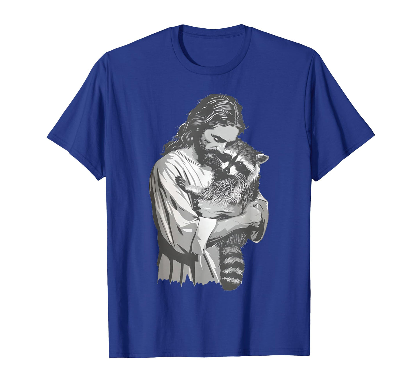 Racoon Lover Trash Panda Christian Jesus Holding A Raccoon T-Shirt