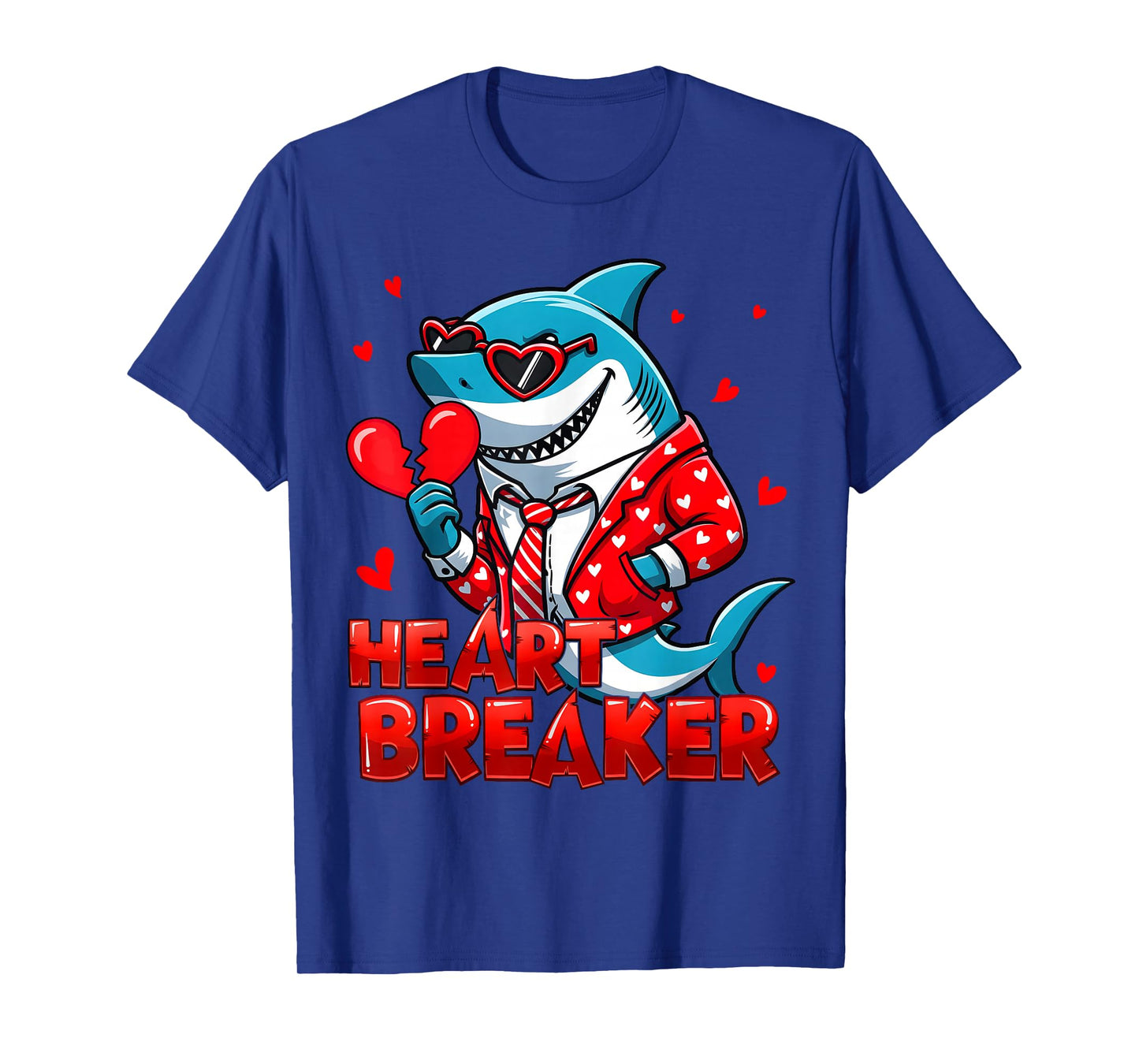 Heart Breaker Shark Valentine Outfit Men Women Kid T-Shirt