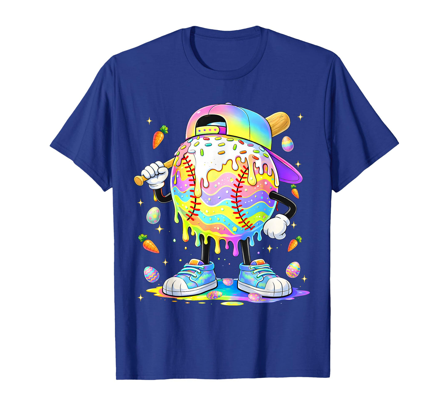 Dripping Drip Tie Dye Baseball Easter Men Boy Kid T-Shirt