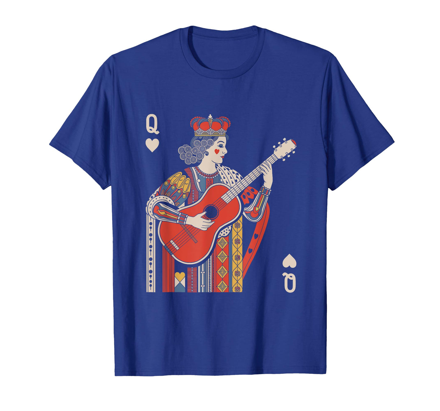 Queen of Playing Guitar Vintage Card T-Shirt