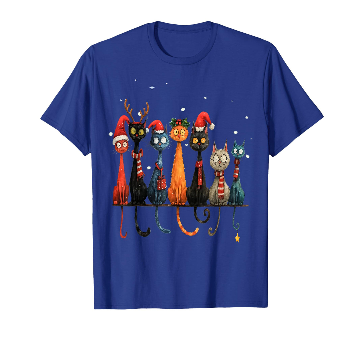 Christmas Whimsical Mid-Century Modern Look Cats 50& 60s T-Shirt