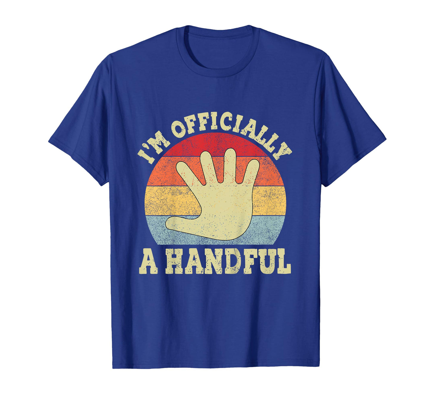 Kids I'm Officially A Handful Five Vintage 5th Birthday Turning 5 T-Shirt