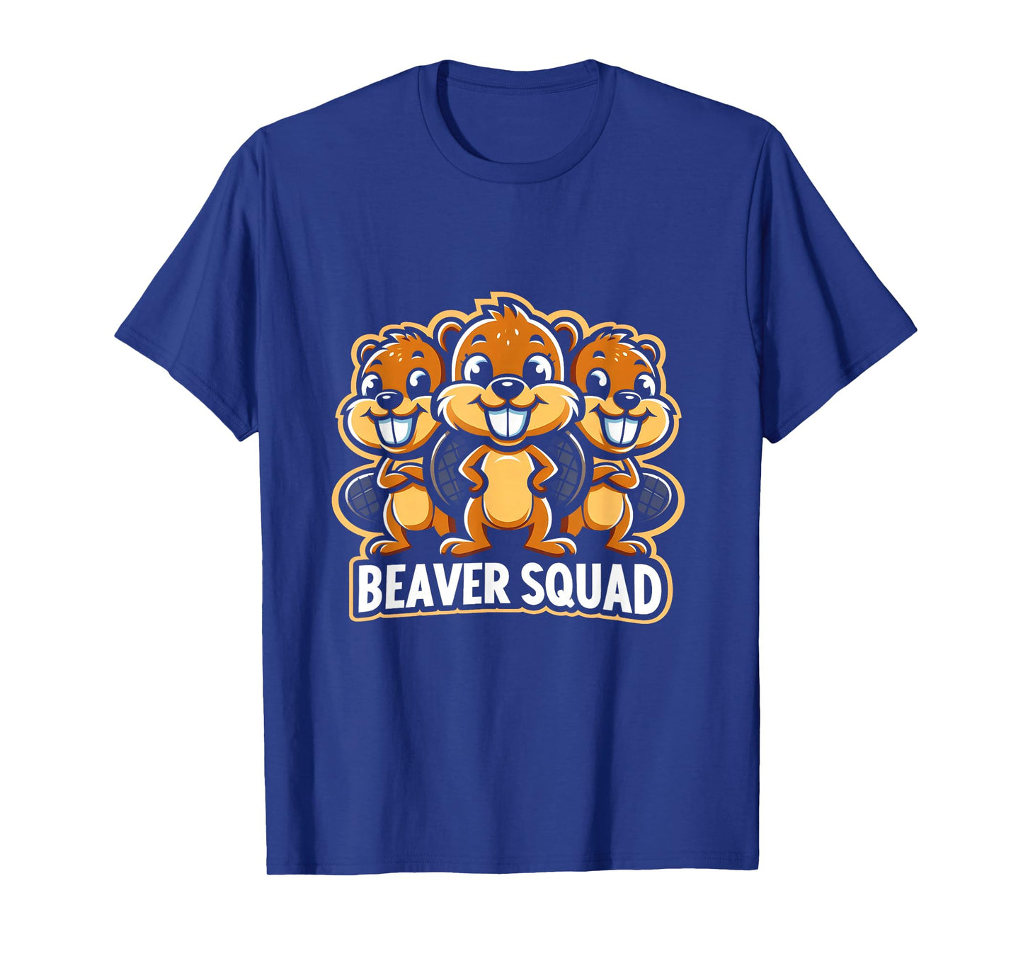 Beaver Squad Three Beaver Funny Friends Teammates T-Shirt