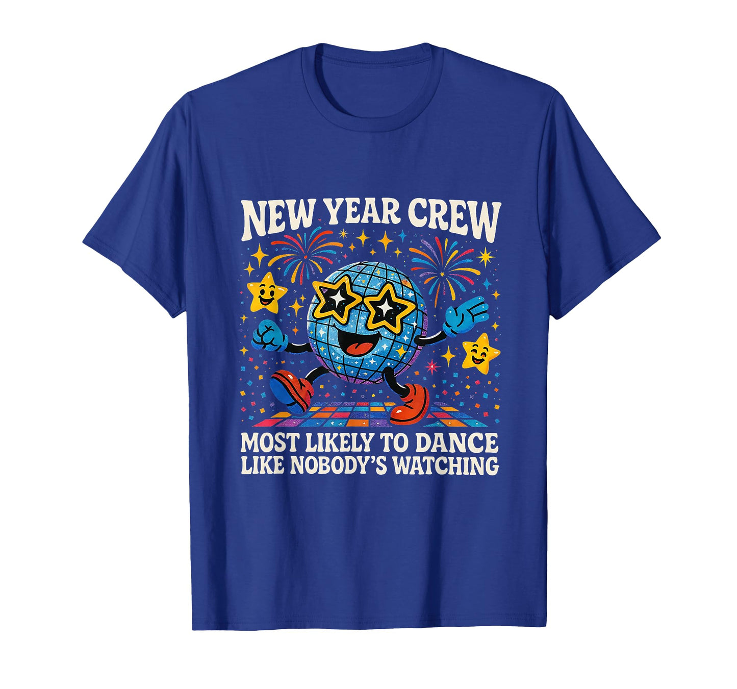 New Year Crew Most Likely to Dance Retro Party T-Shirt
