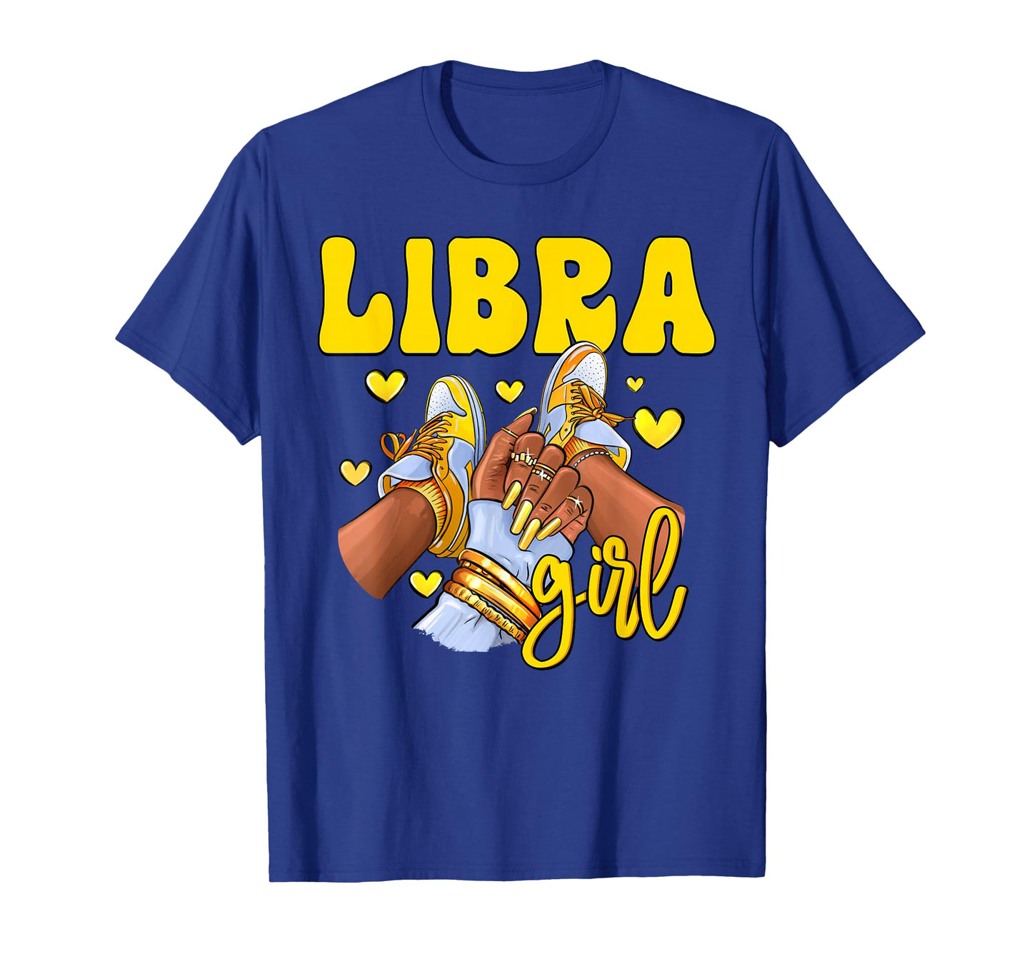 Libra Girl Shoes Sneakers Zodiac Sign Black Women T-Shirt