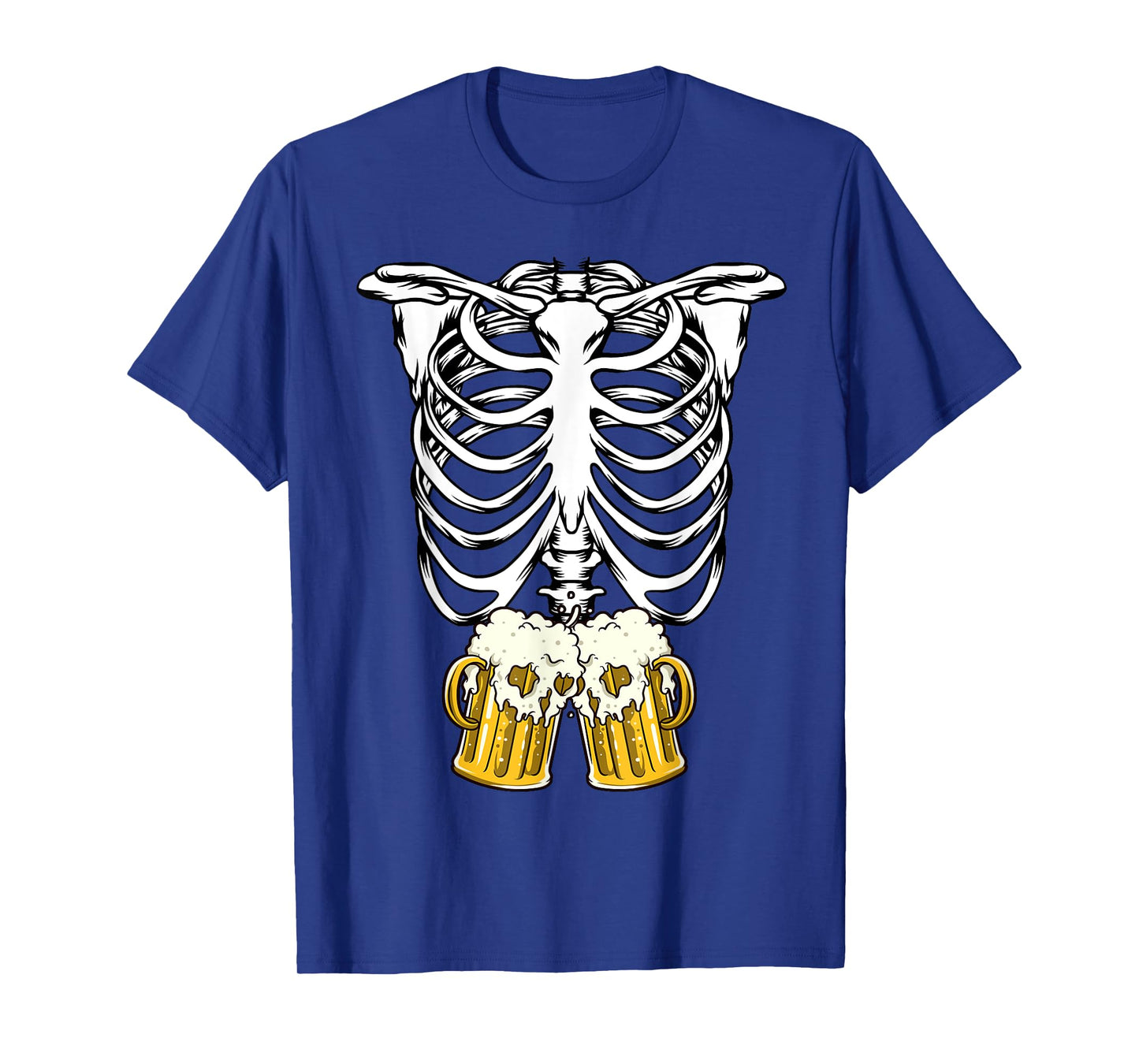 Skeleton Pregnancy Belly Of Beer X-ray Halloween Costume T-Shirt