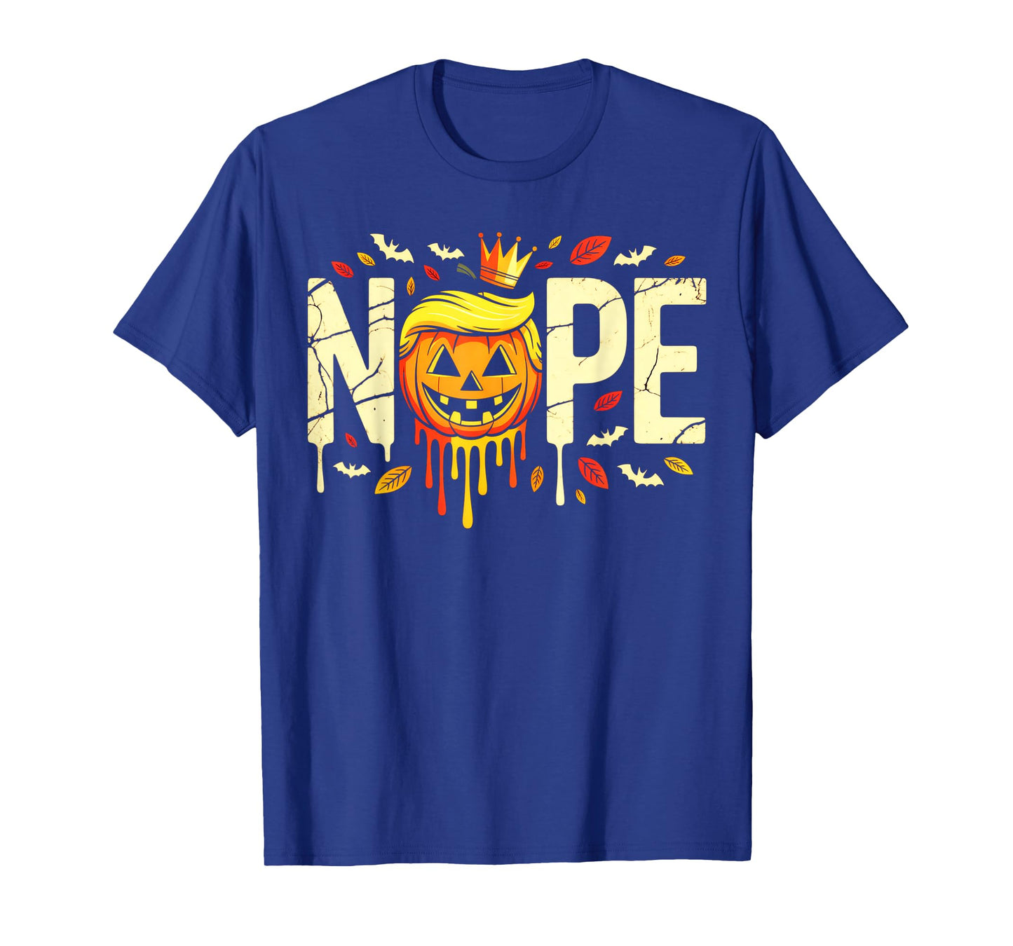Funny No Kings Halloween 2025 Distressed USA Flag T-Shirt