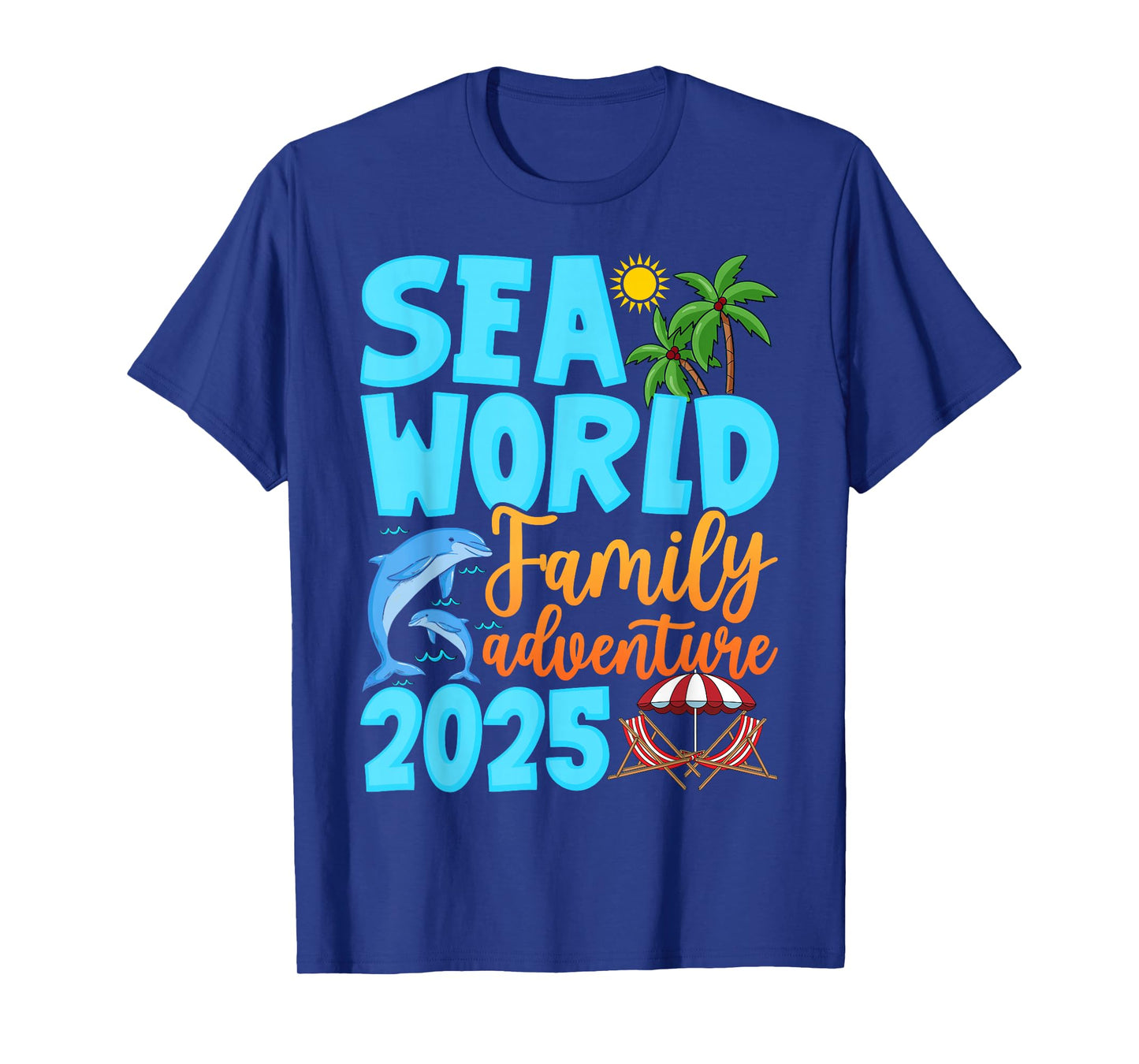 Sea World Dolphin Family Adventure Trip 2025 Spring Break T-Shirt