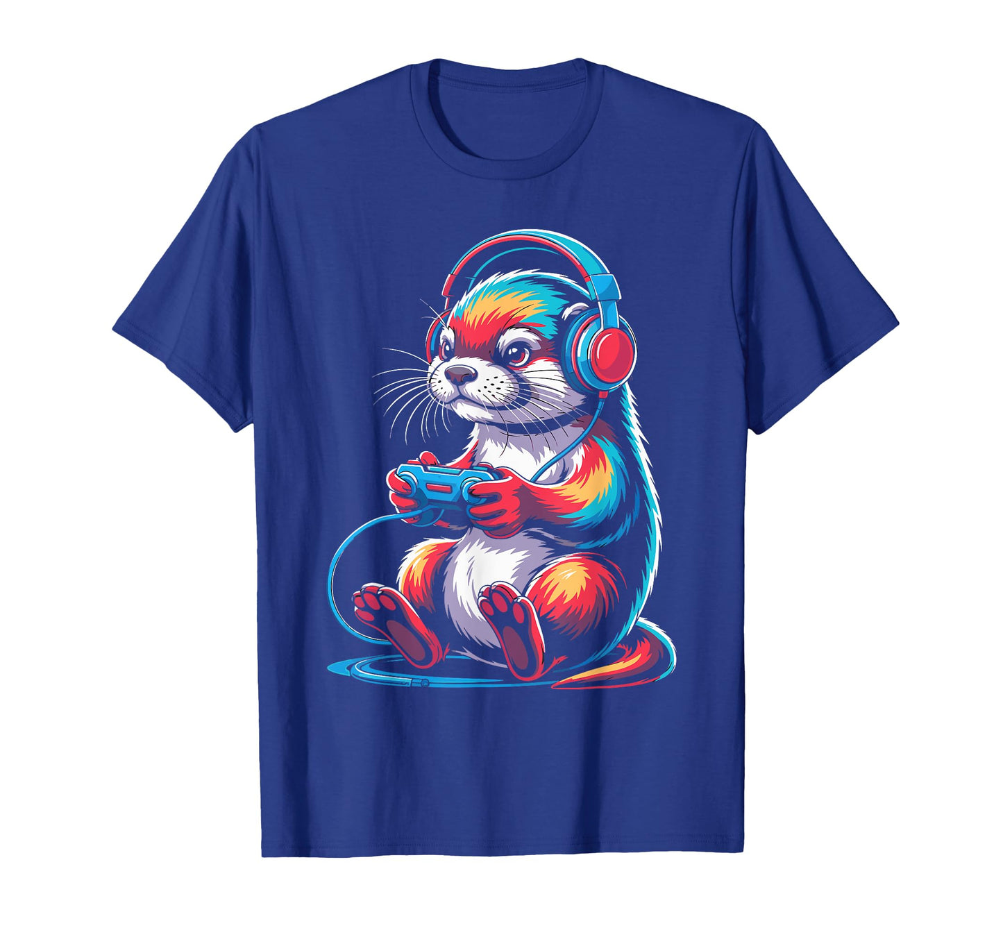 Gaming Otter Headphones Controller Animal Gamer Gaming T-Shirt