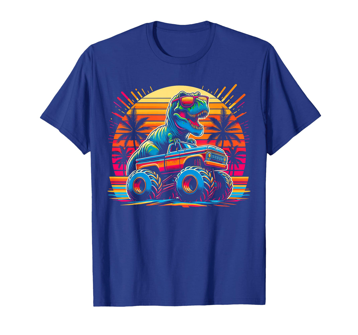 Monster Truck Summer Dinosaur Monster Truck T-Shirt