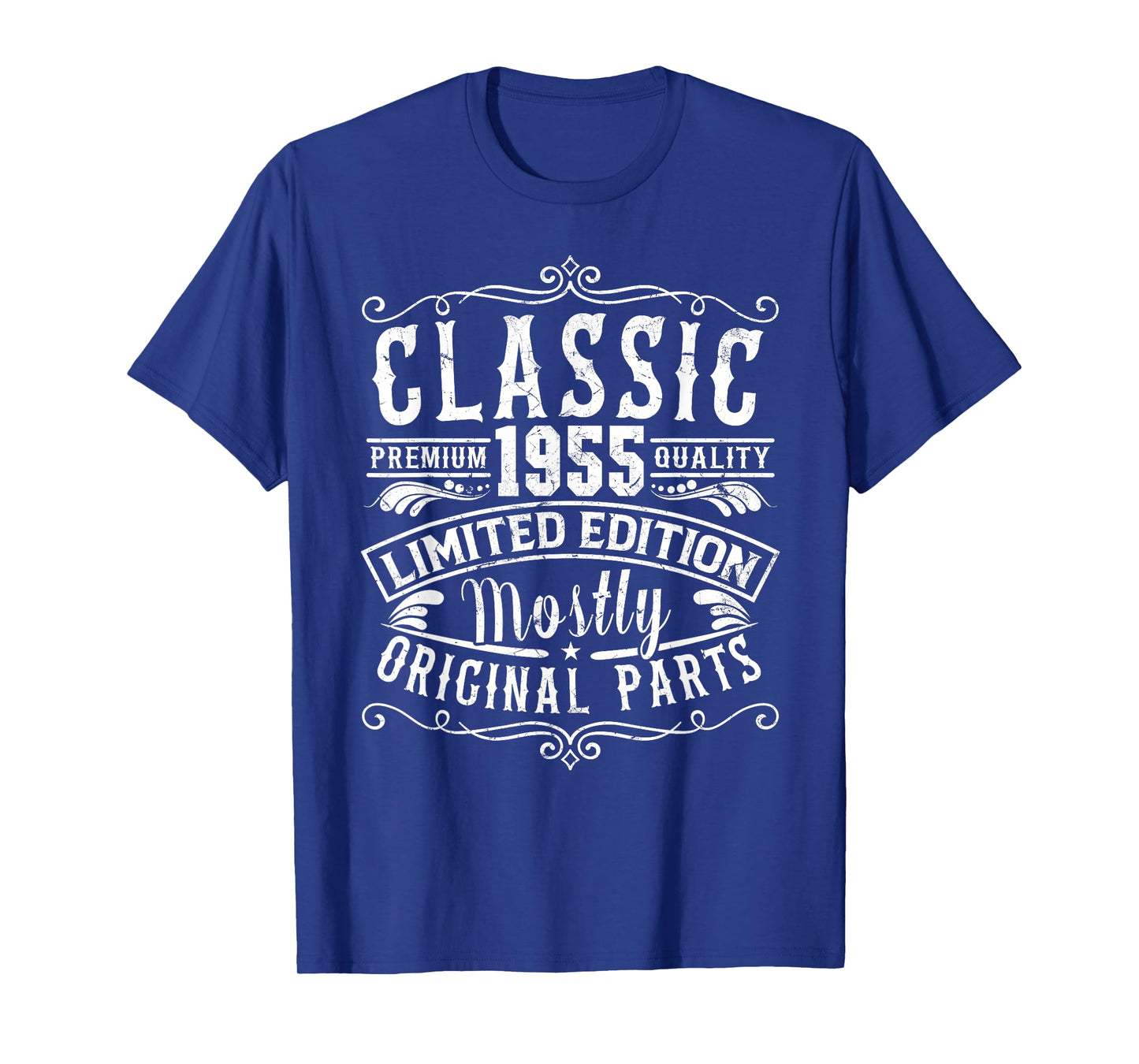 Born In 1955 Classic Mostly Original Parts Funny Birthday T-Shirt