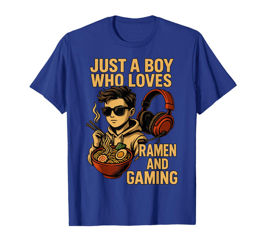 Just a Boy Who Loves Ramen and Gaming T-Shirt