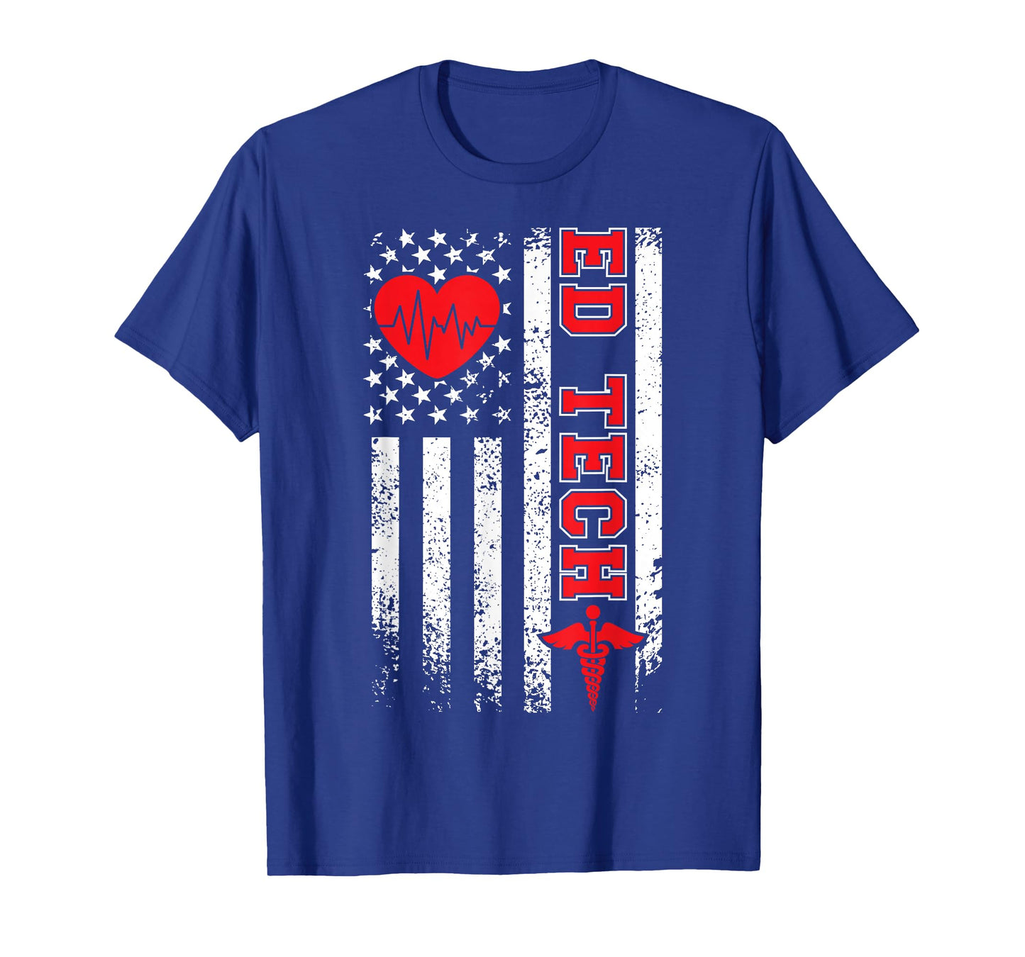 ED Tech US Flag Emergency Department Tech ED Technician T-Shirt