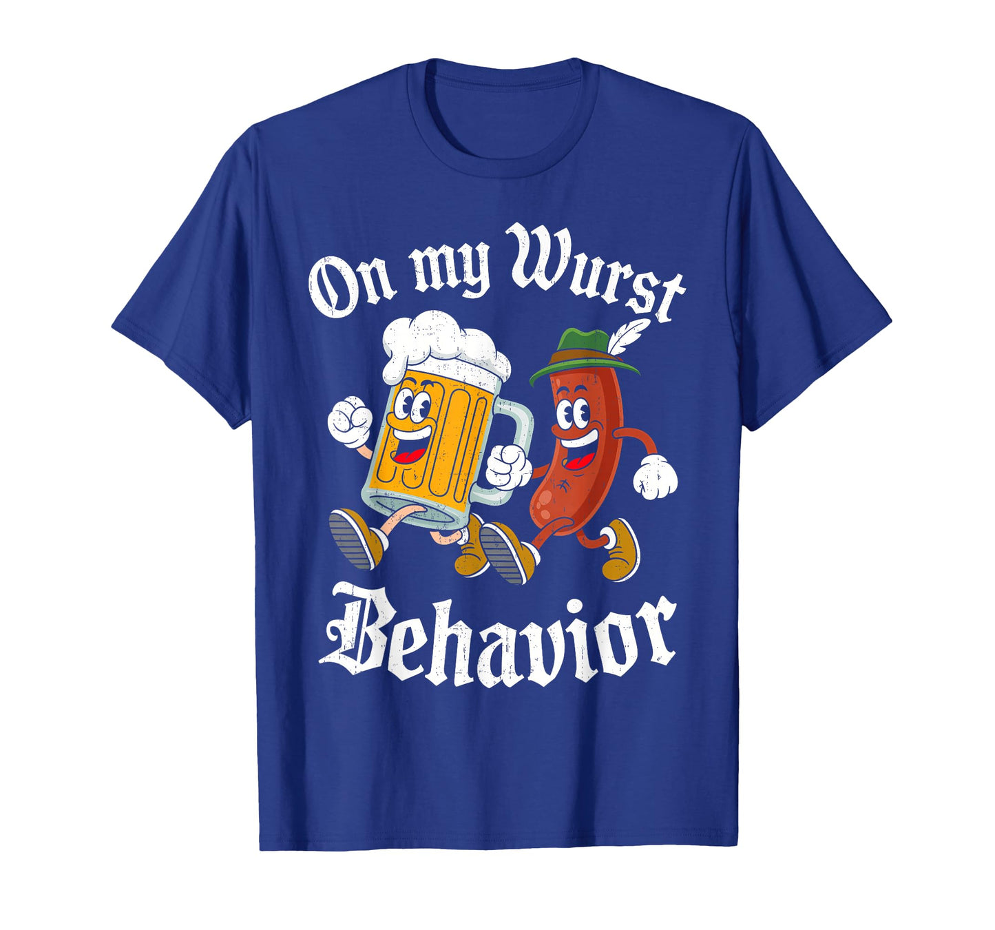 Oktoberfest On My Wurst Behavior German Beer Sausage Adults T-Shirt