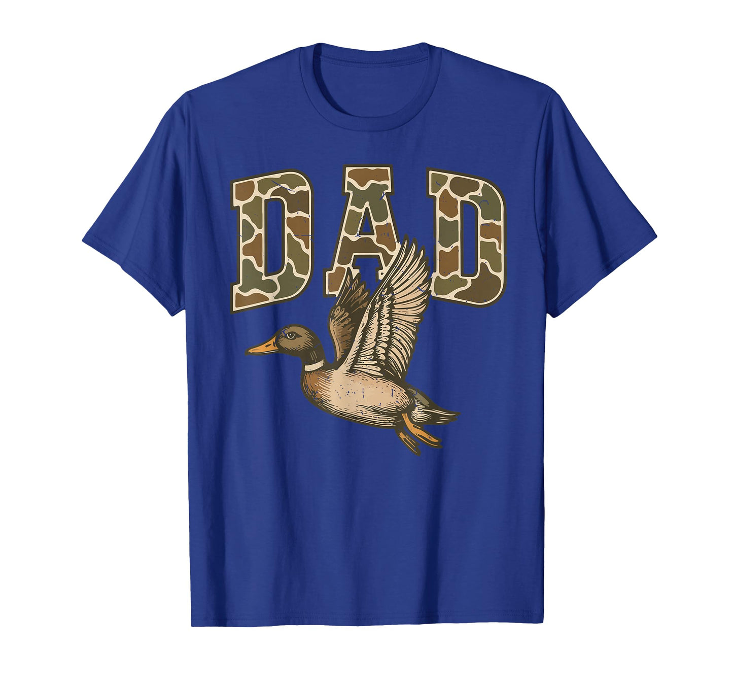Men's Camo Dad Mallard Duck Hunting Camouflage Dog Hunting T-Shirt