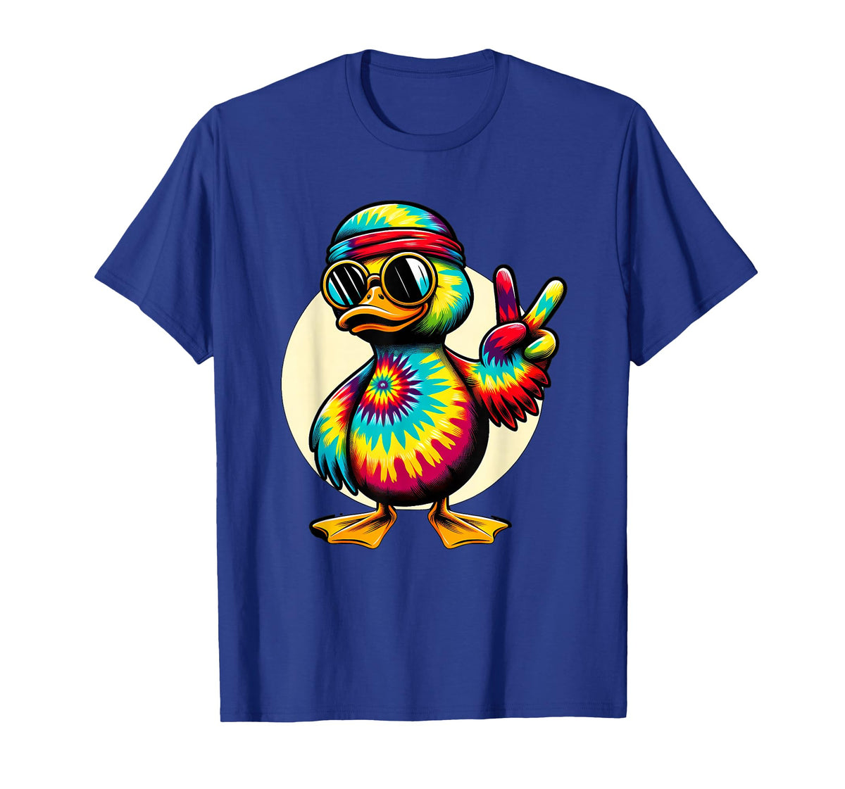 Peace Sign Tie Dye Duck T-Shirt
