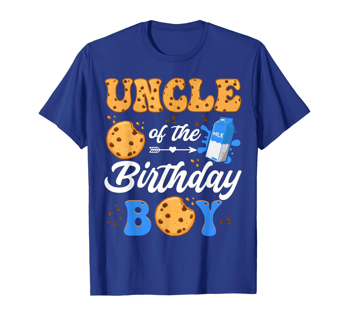 Uncle Of The Birthday Boy Milk And Cookies 1St Birthday T-Shirt