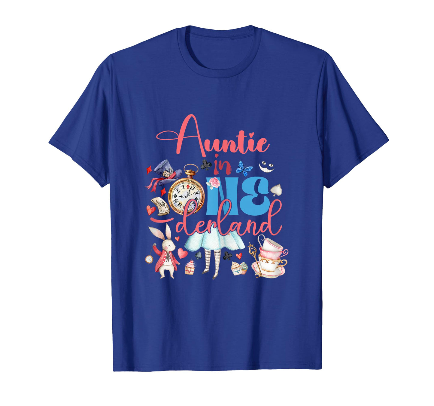 Alice Auntie in ONEderland Birthday Family T-Shirt