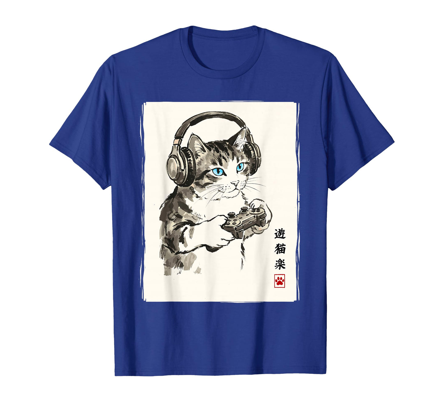 Cat Japanese Video Games Men Women Kids Funny Gamer T-Shirt